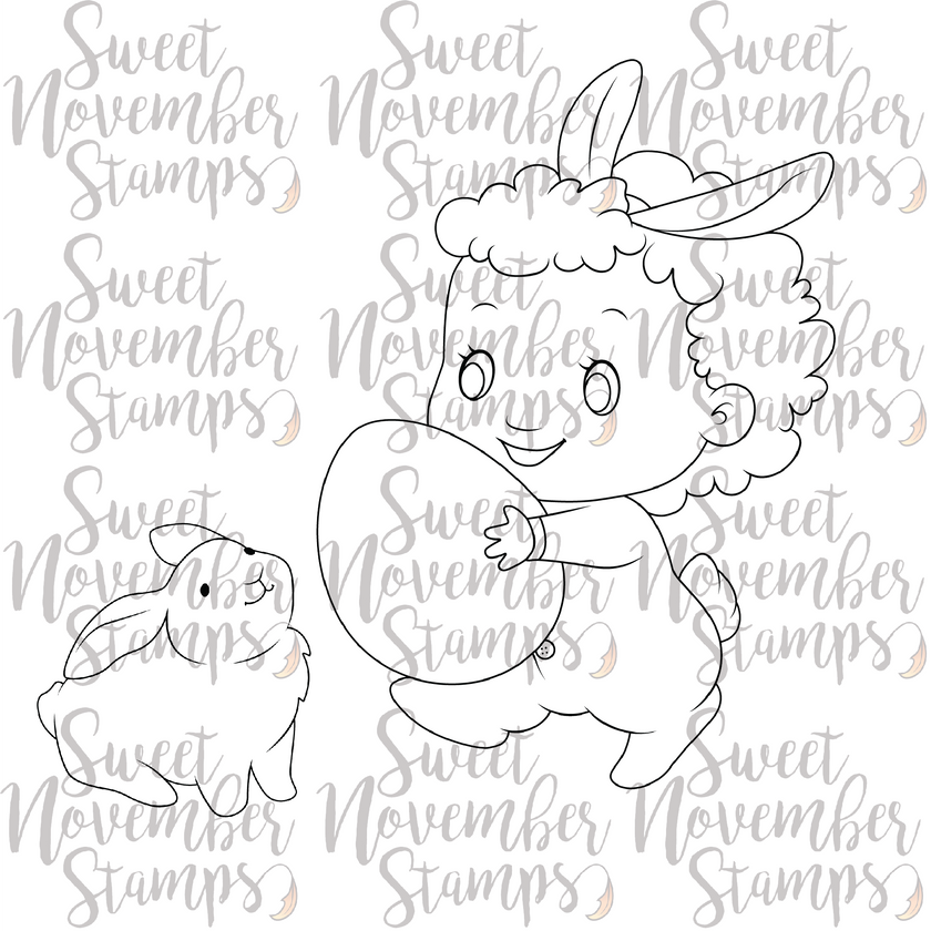 Digital Stamp - Bun Bun: April and bunny