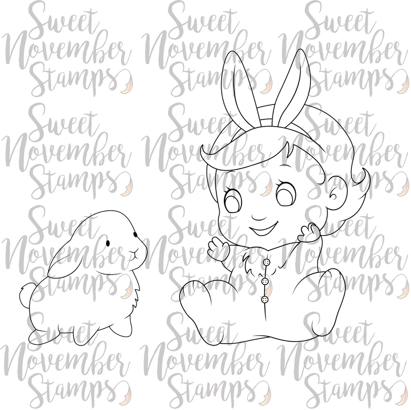 Digital Stamp - Bun Bun: Jelly Bee and bunny