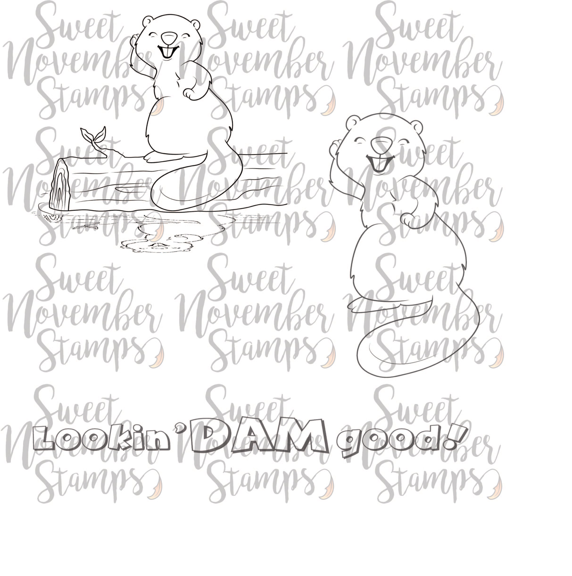 Digital Stamp - Reflections: Busy Beaver