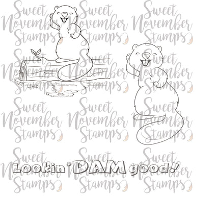 Digital Stamp - Reflections: Busy Beaver