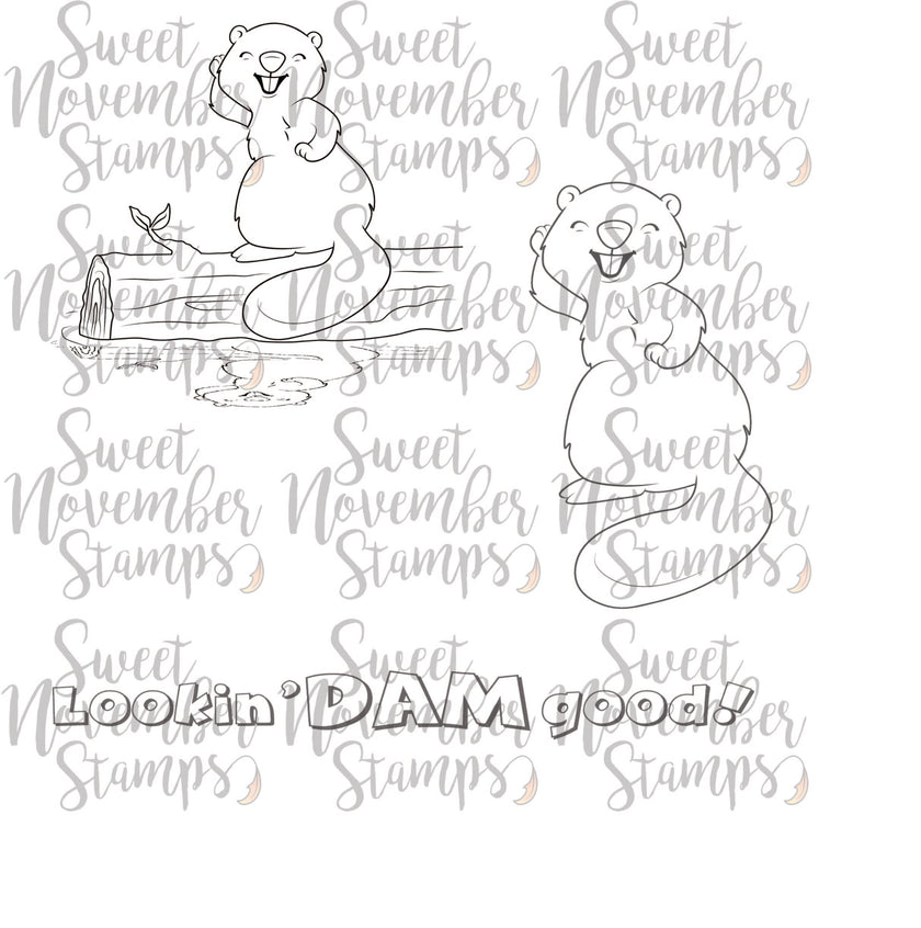 Digital Stamp - Reflections: Busy Beaver