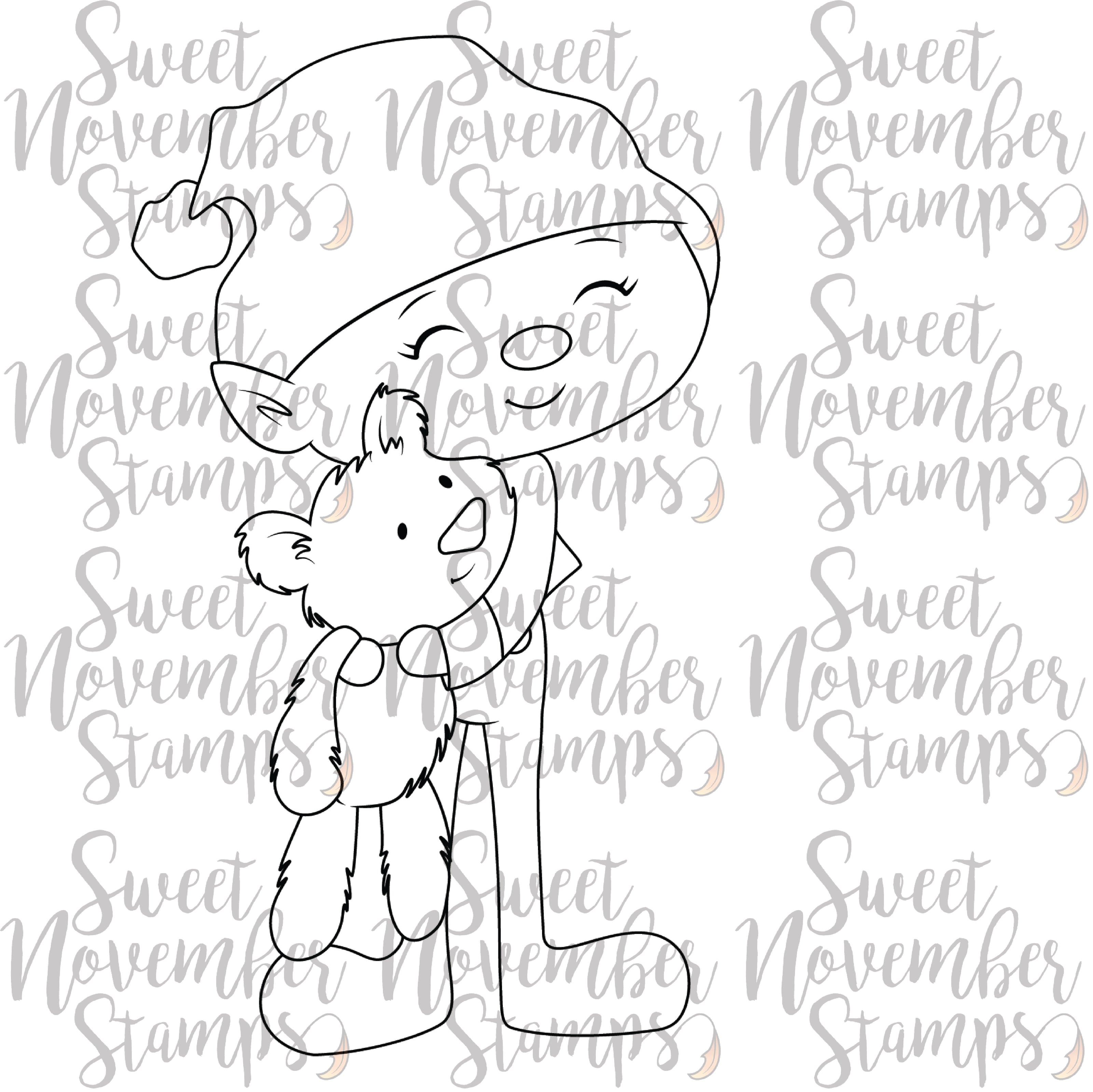 Digital Stamp - Sweet November Vault: Buttons Elf