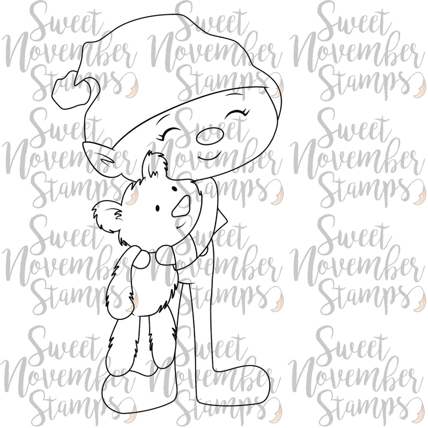Digital Stamp - Sweet November Vault: Buttons Elf