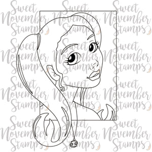 Digital Stamp - Zodiac Girl: Cancer