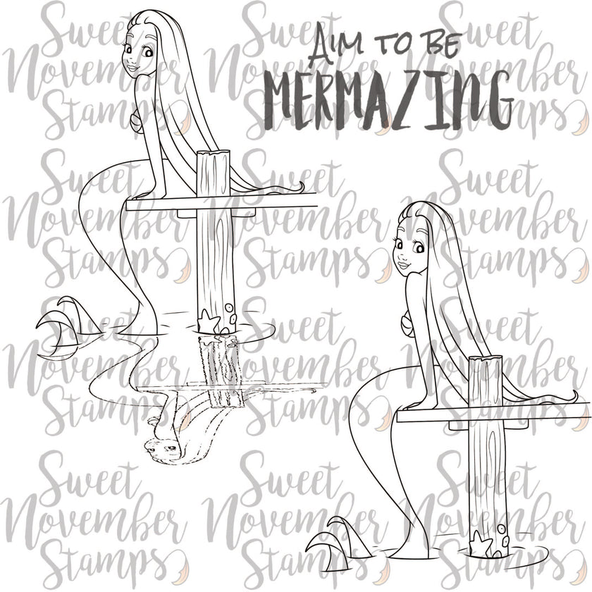 Digital Stamp - Mermaid Reflections: Capri