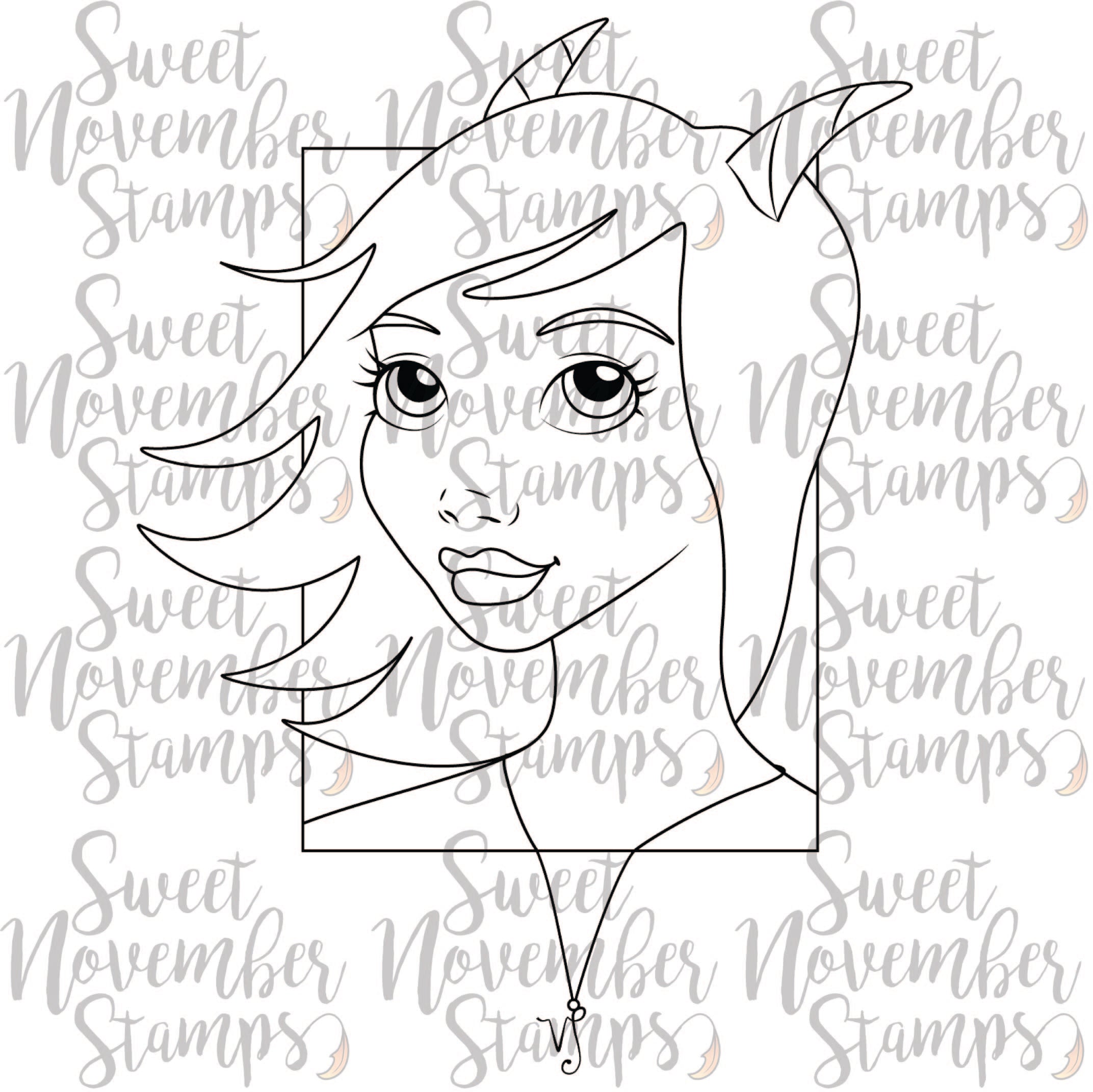 Digital Stamp - Zodiac Girl: Capricorn