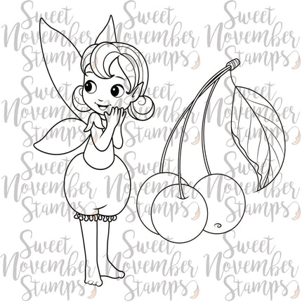 Digital Stamp - Summer Fruit Fairies: Cherry