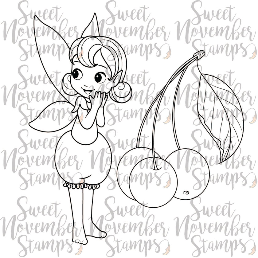 Digital Stamp - Summer Fruit Fairies: Cherry