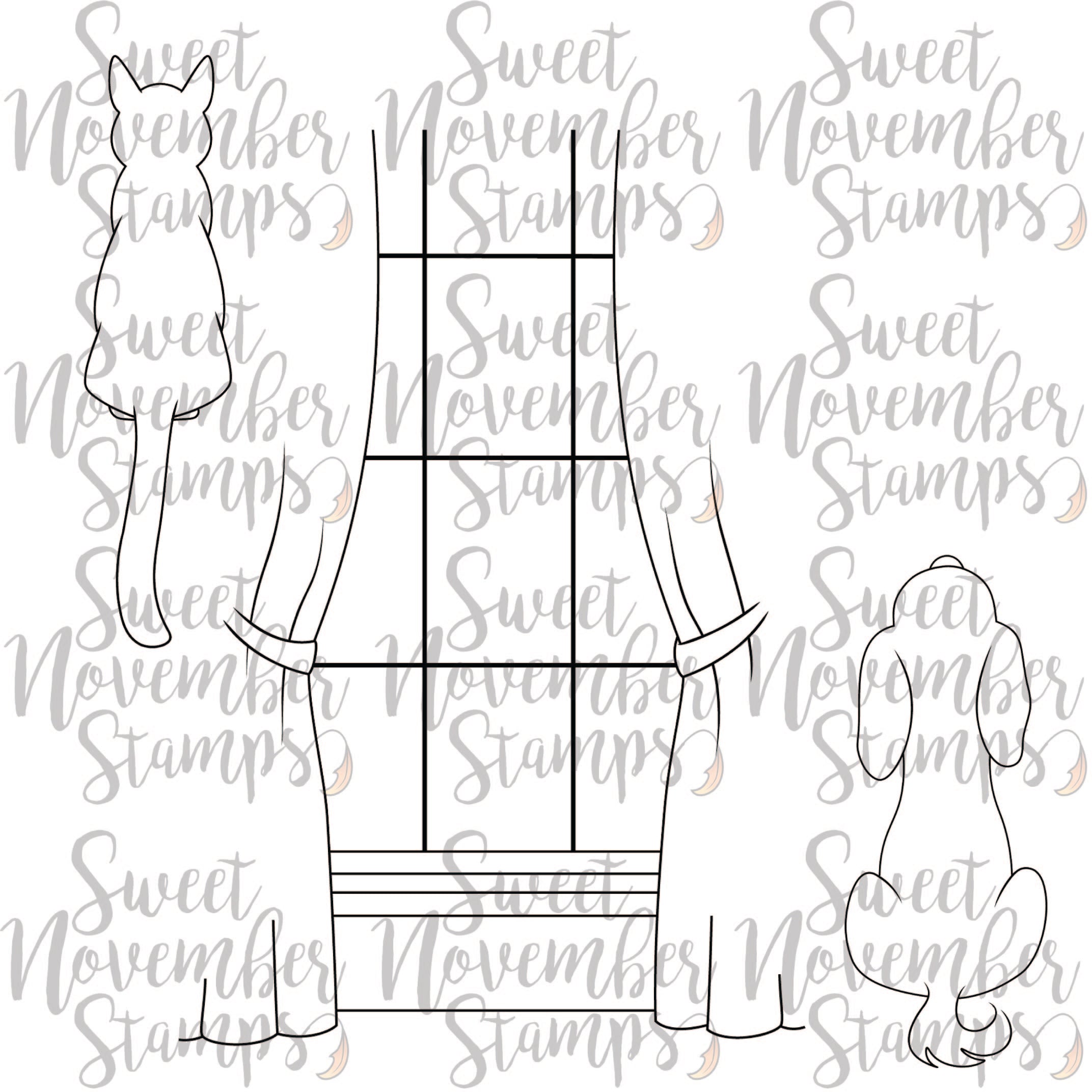 Digital Stamps - Christmas is Back: Background Builder set