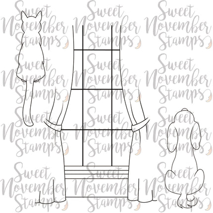 Digital Stamps - Christmas is Back: Background Builder set