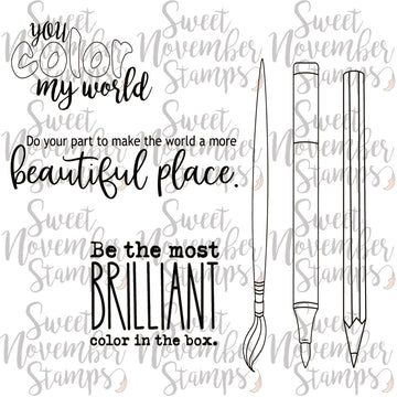 Digital Stamp - Coloring Magic: Sentiment Bundle