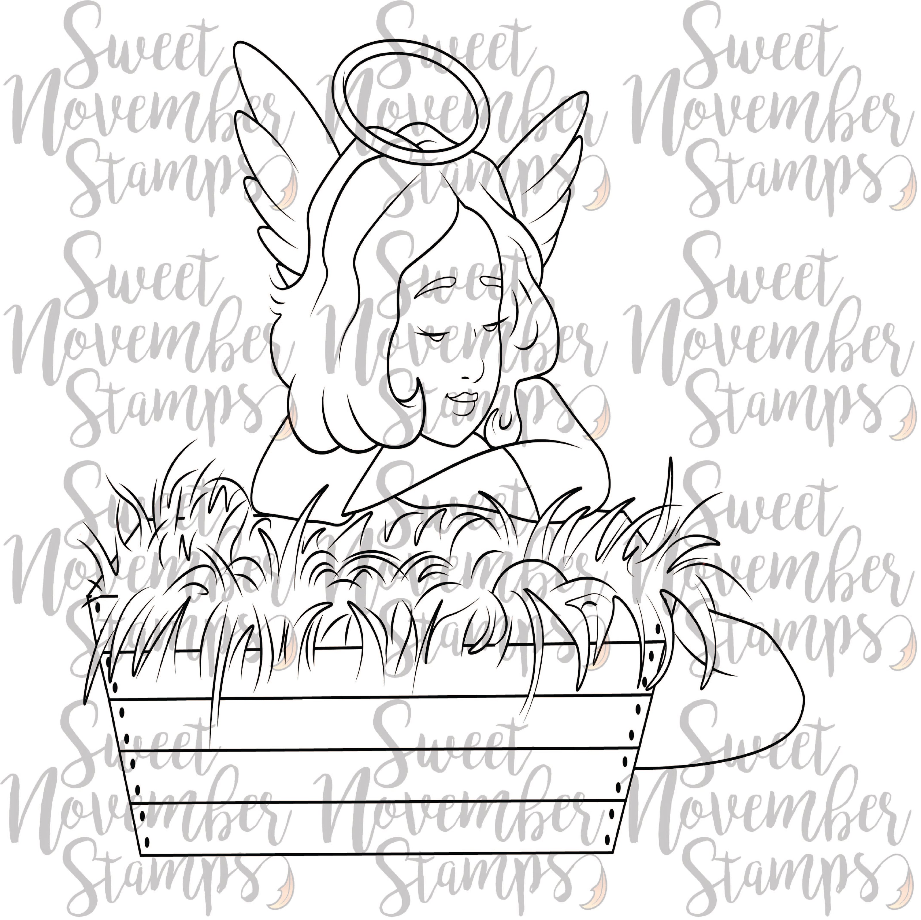 Digital Stamp - Come let us adore Him