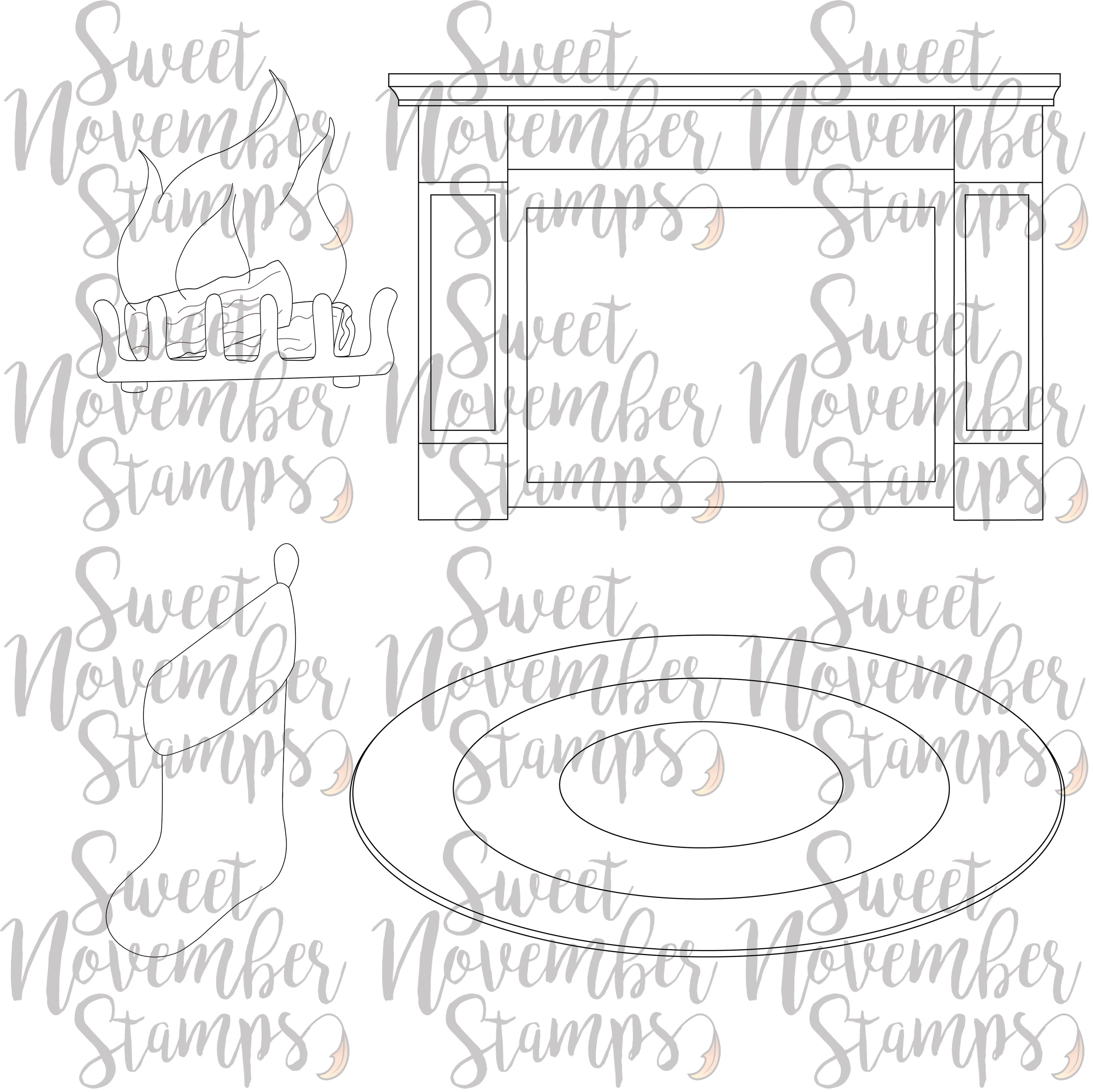 Digital Stamp - Scene Builder: Corner Room and Accessories