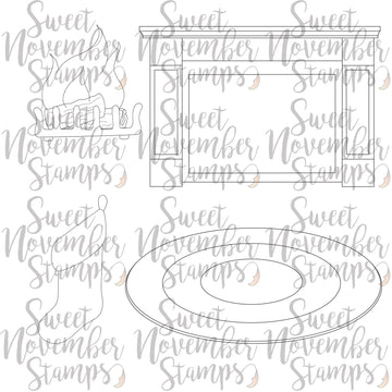 Digital Stamp - Scene Builder: Corner Room and Accessories