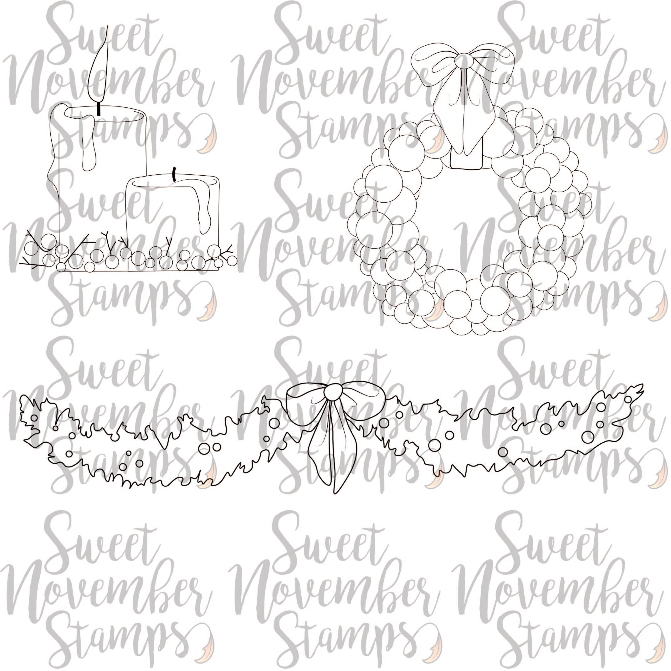 Digital Stamp - Scene Builder: Corner Room Christmas Decor add-on