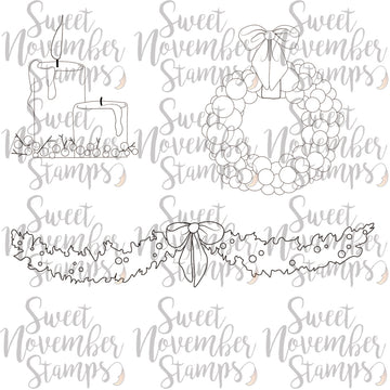 Digital Stamp - Scene Builder: Corner Room Christmas Decor add-on