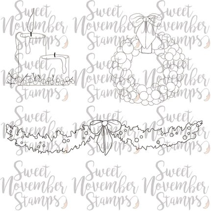 Digital Stamp - Scene Builder: Corner Room Christmas Decor add-on