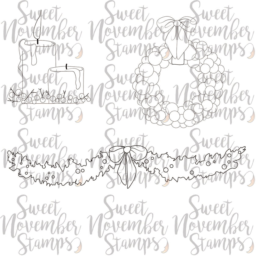 Digital Stamp - Scene Builder: Corner Room Christmas Decor add-on