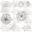 Digital Stamp - Scene Builder: Dahlia and Peony Background set