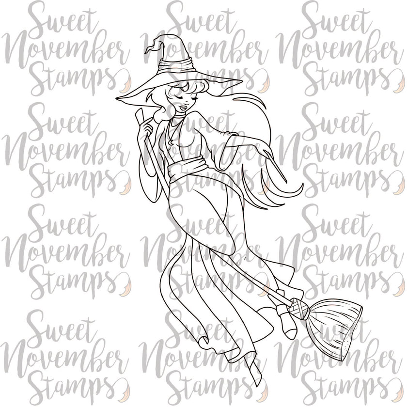 Digital Stamp - Flying High Witches: Delphine