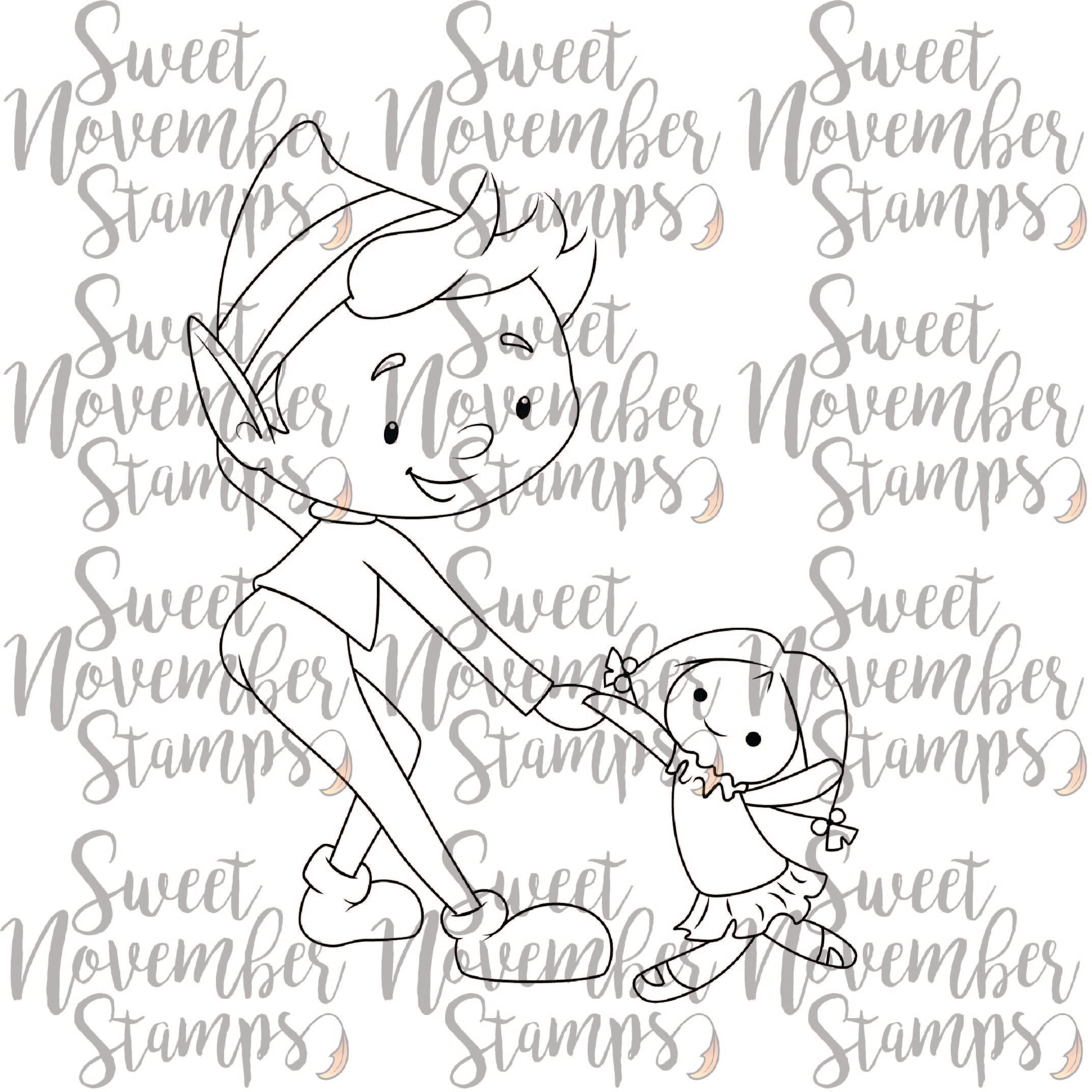 Digital Stamp - Dudley's Christmas Wish: Dudley and Dolly swing dance