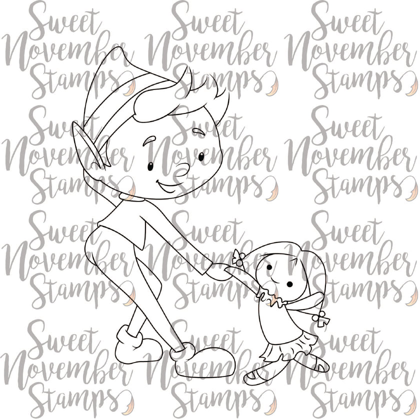 Digital Stamp - Dudley's Christmas Wish: Dudley and Dolly swing dance