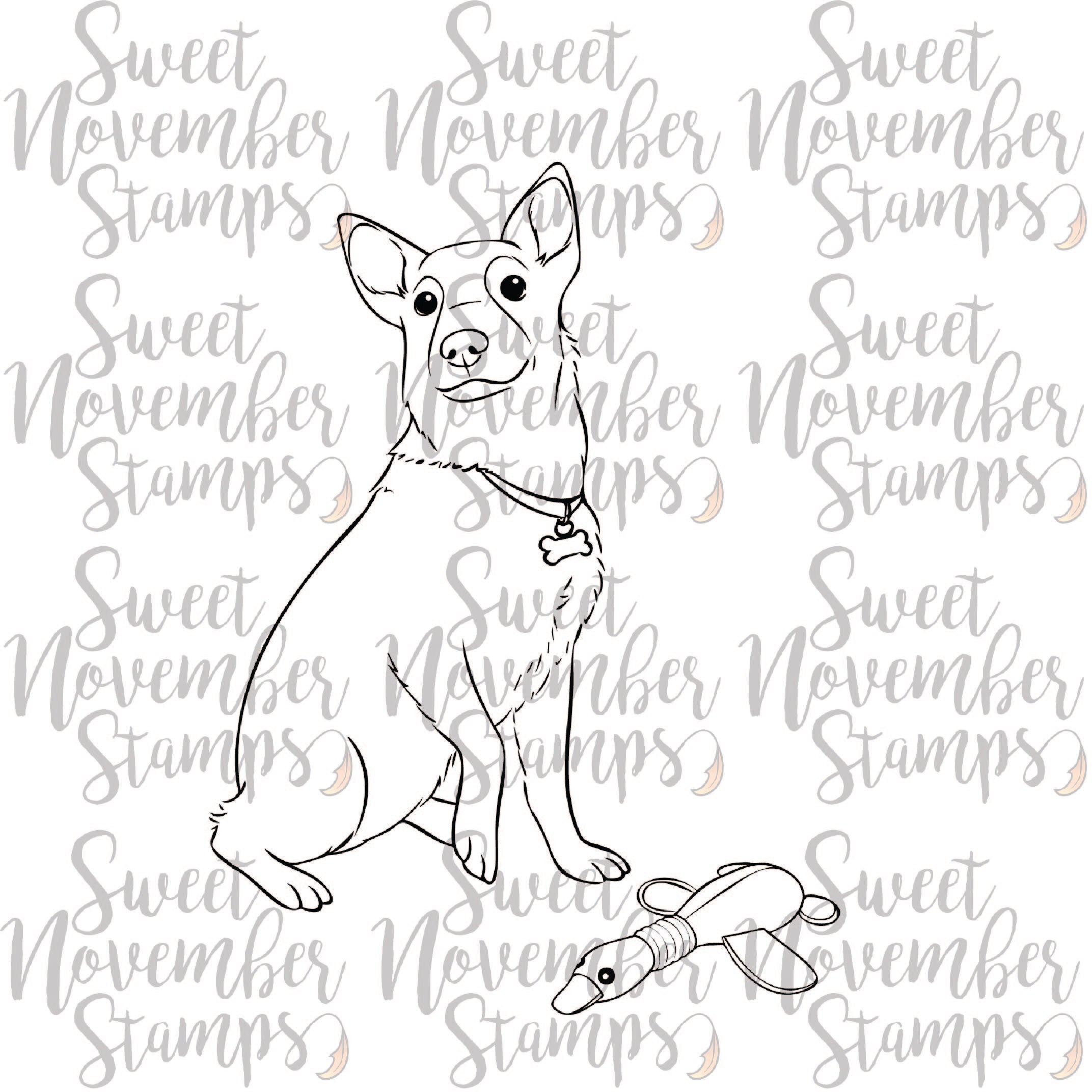 Digital Stamp - Dog Park 2: Durango the Cattledog