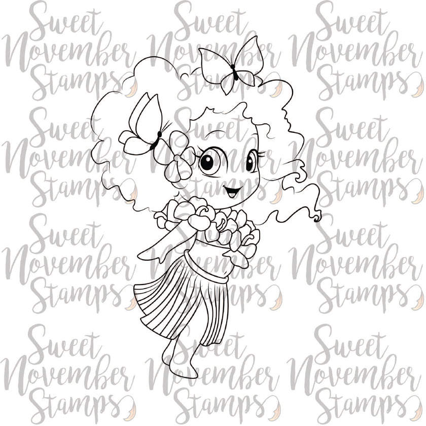 Digital Stamp - Tropical Flutterbees: Ele