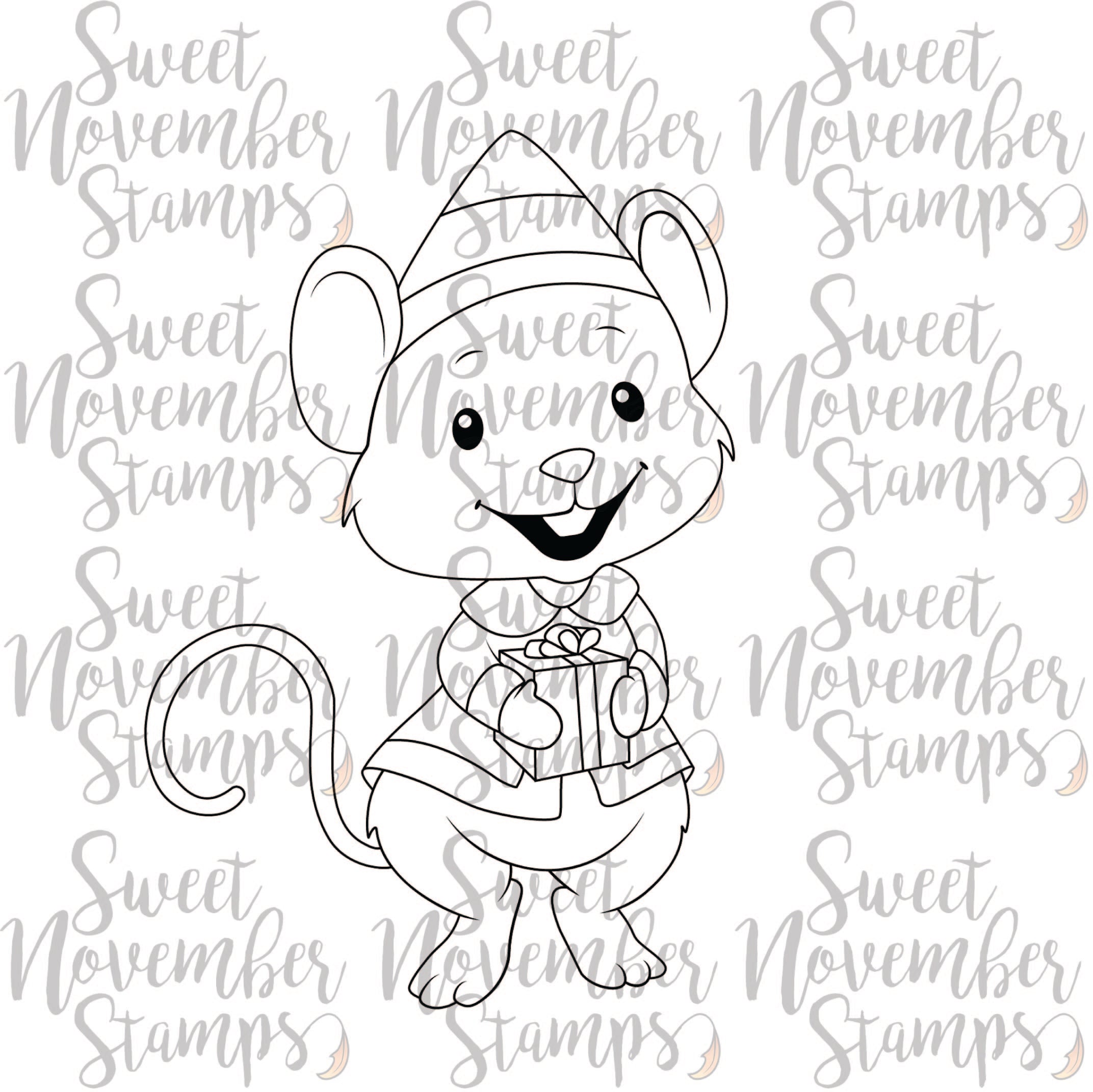 Digital Stamp - Merry Chrismouse: Elf Mouse