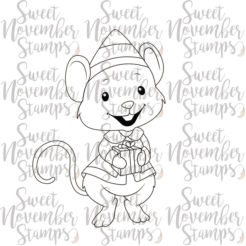 Digital Stamp - Merry Chrismouse: Elf Mouse