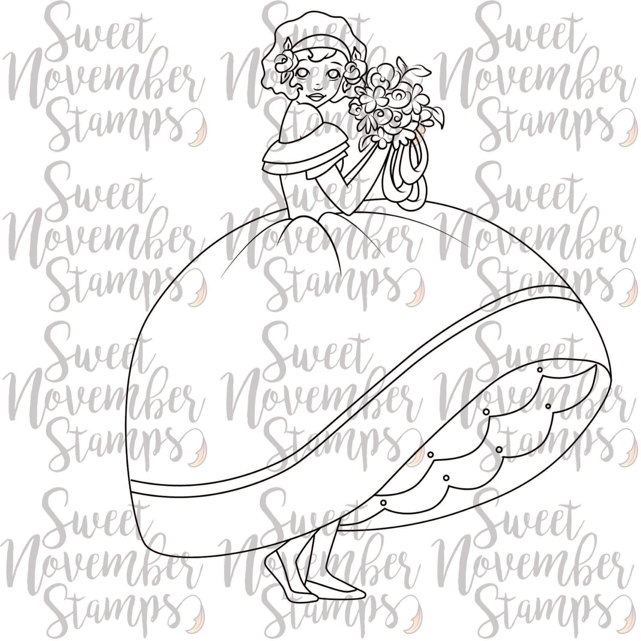 Digital Stamp - Vintage Spring Ladies: Estelle