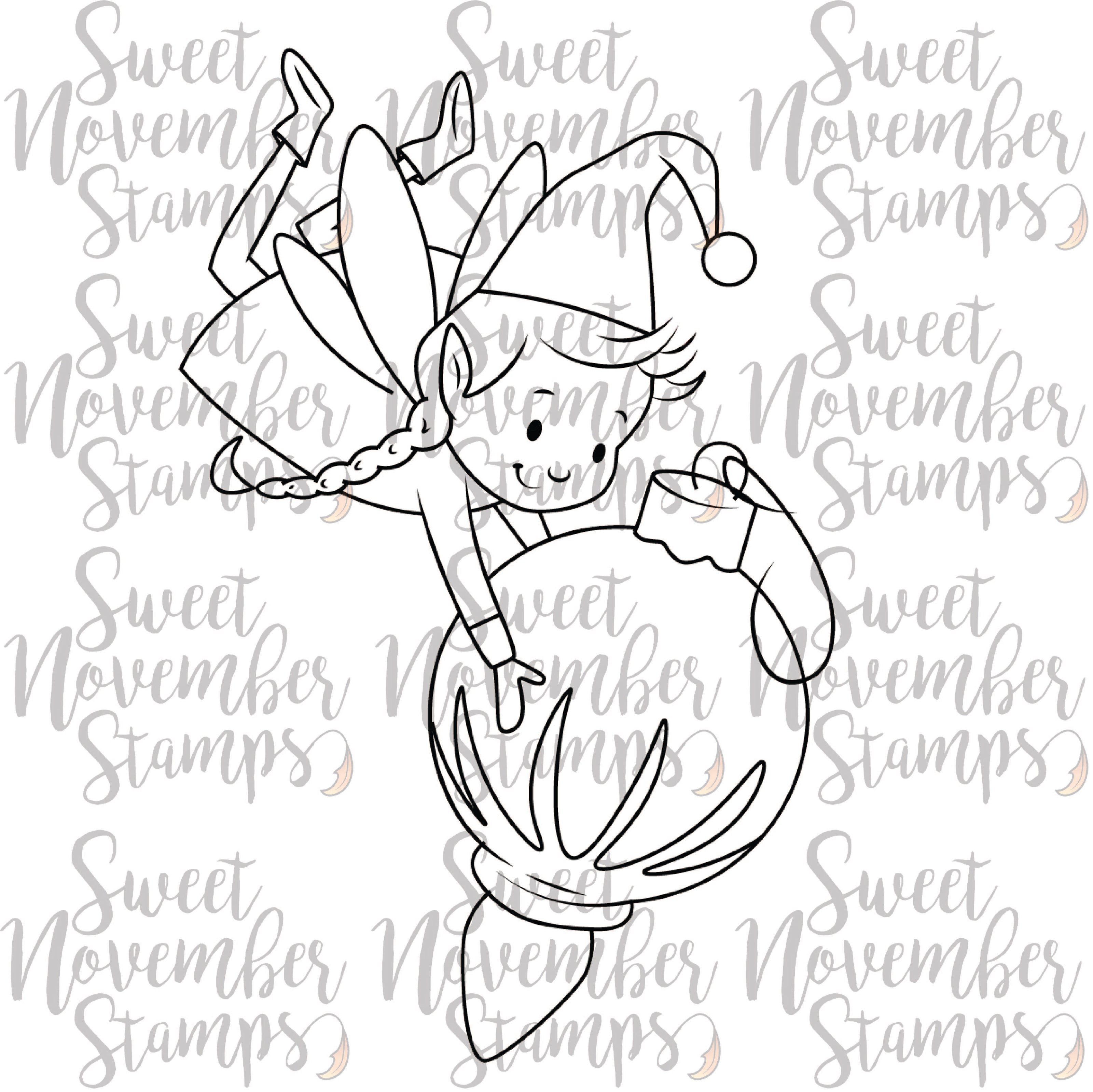 Digital Stamp - Tree Trimming Fairies: Flitter Bea