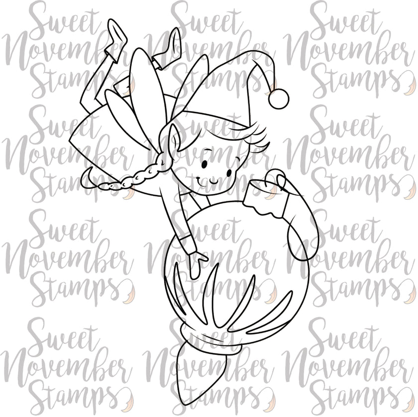 Digital Stamp - Tree Trimming Fairies: Flitter Bea