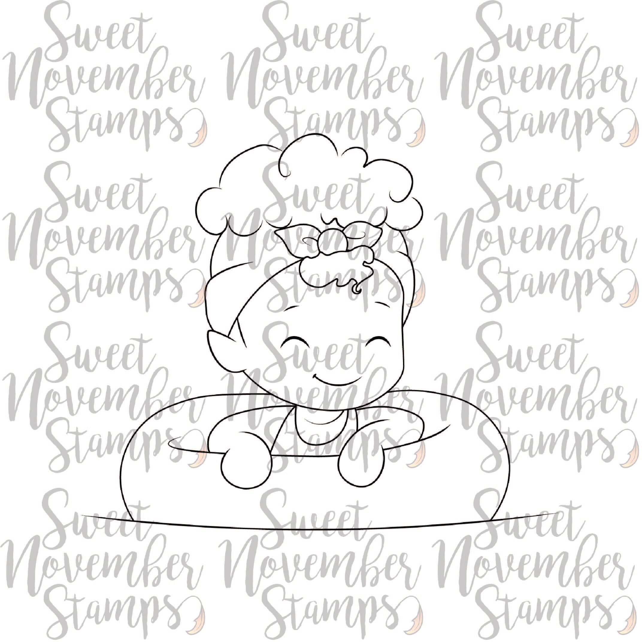 Digital Stamp - A Wee splash of fun: Floating Fiona