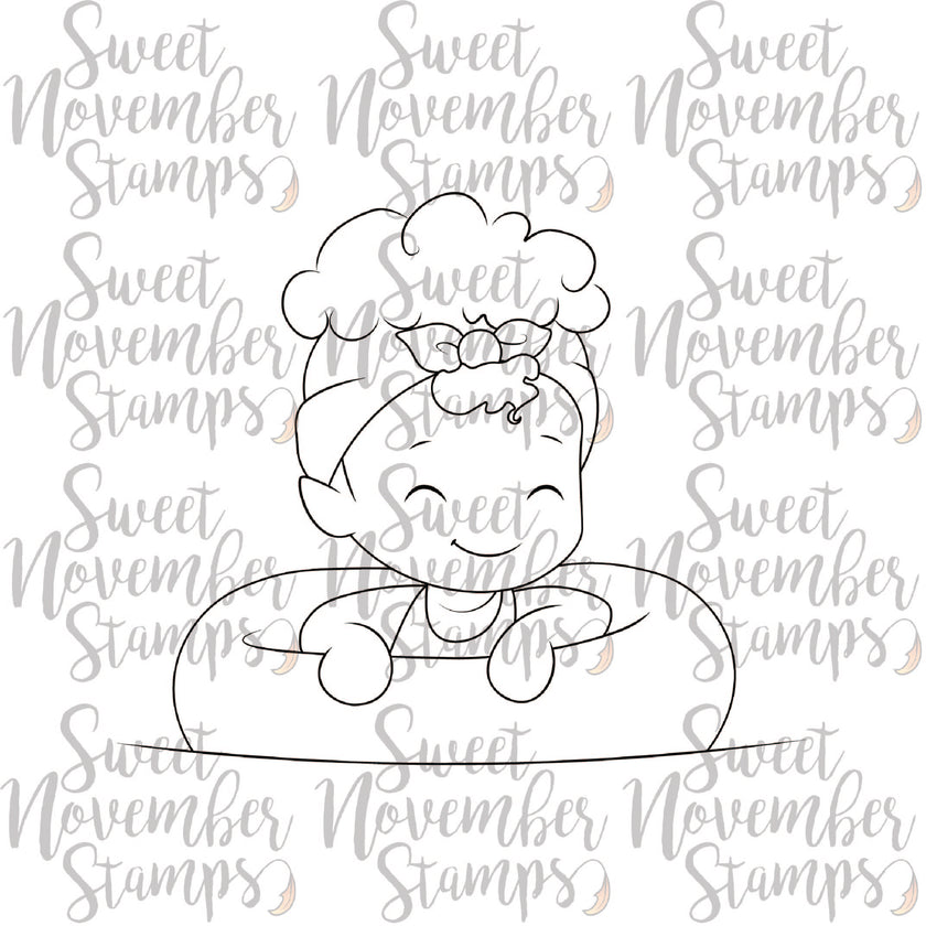 Digital Stamp - A Wee splash of fun: Floating Fiona