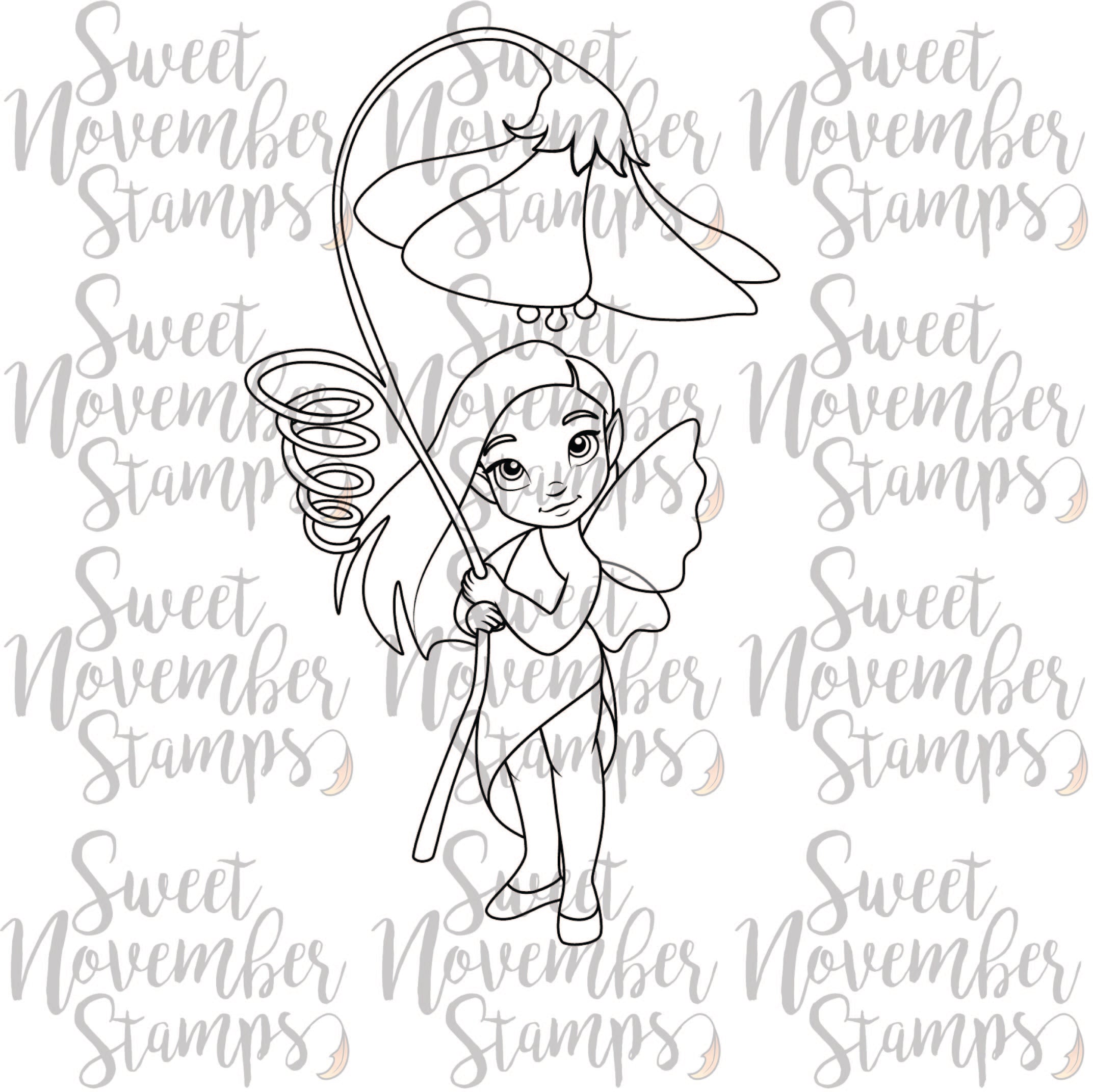 Digital Stamp - Fleur Rainfall