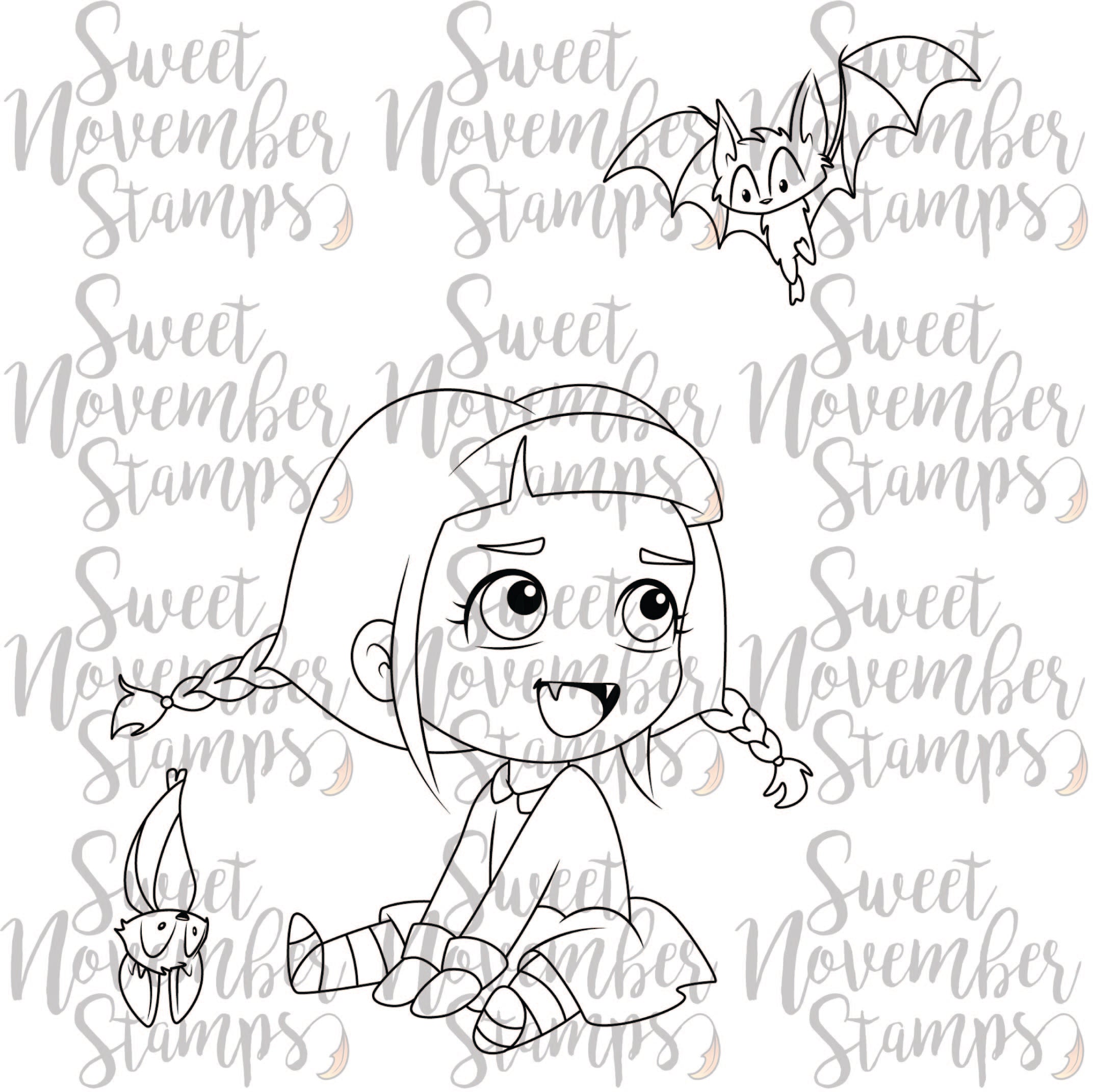 Digital Stamp - Frightful Flutterbees: Drusilla