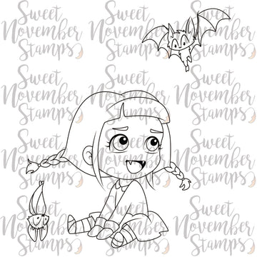 Digital Stamp - Frightful Flutterbees: Drusilla