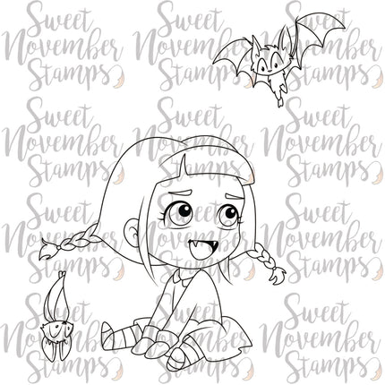 Digital Stamp - Frightful Flutterbees: Drusilla