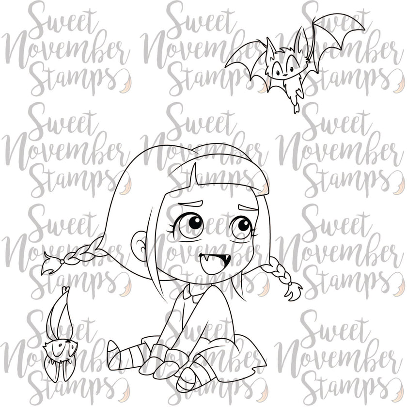 Digital Stamp - Frightful Flutterbees: Drusilla