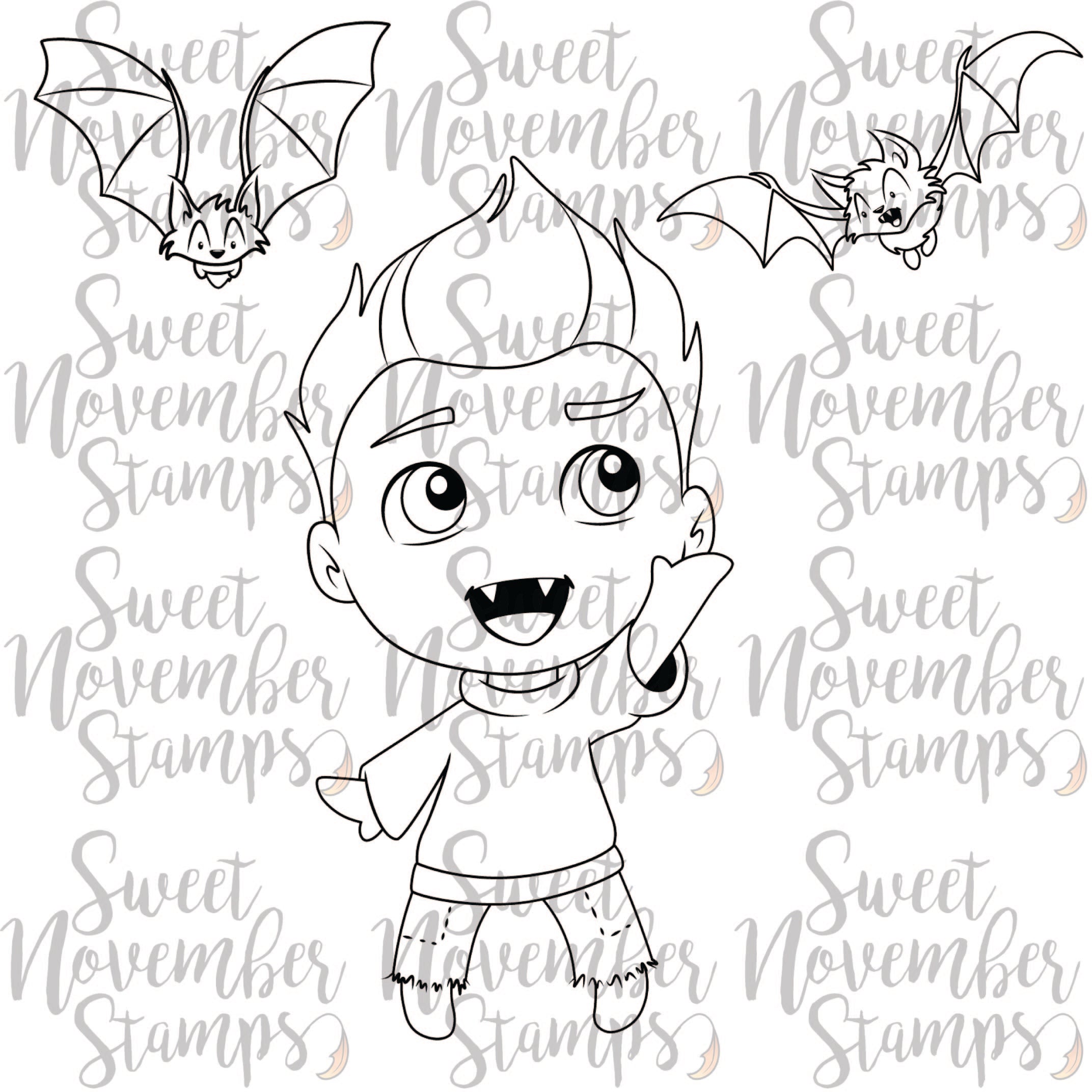 Digital Stamp - Frightful Flutterbees: William