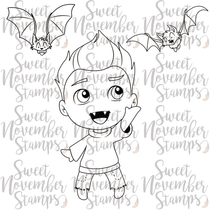 Digital Stamp - Frightful Flutterbees: William