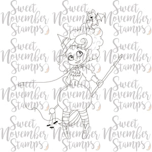 Digital Stamp - It's Halloween Witches - Full Moon Faye