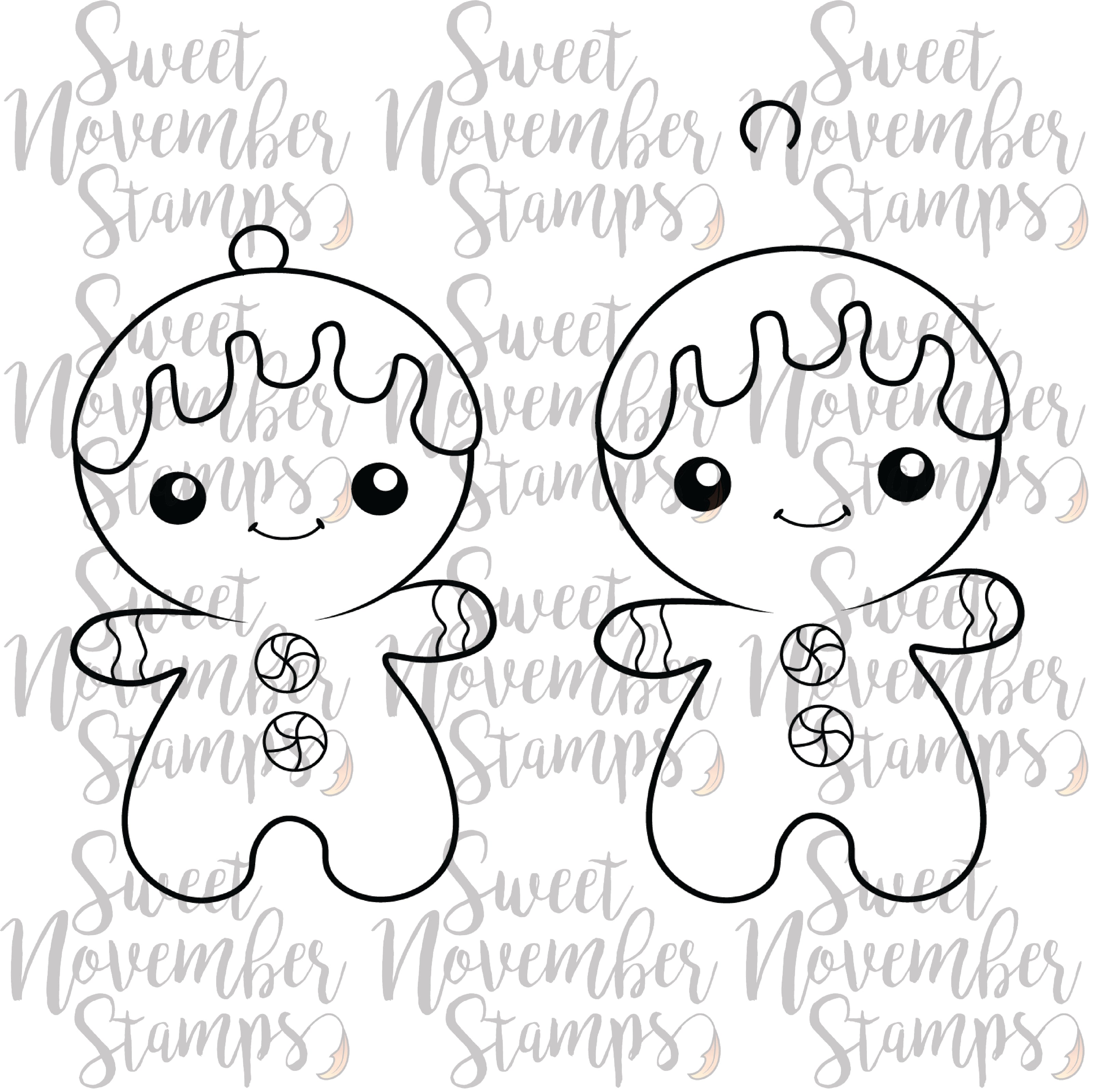 Digital Stamp - Mr. Gingerbread