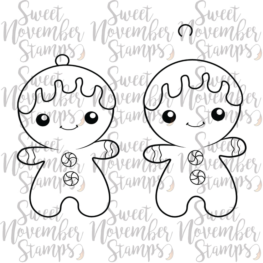 Digital Stamp - Mr. Gingerbread