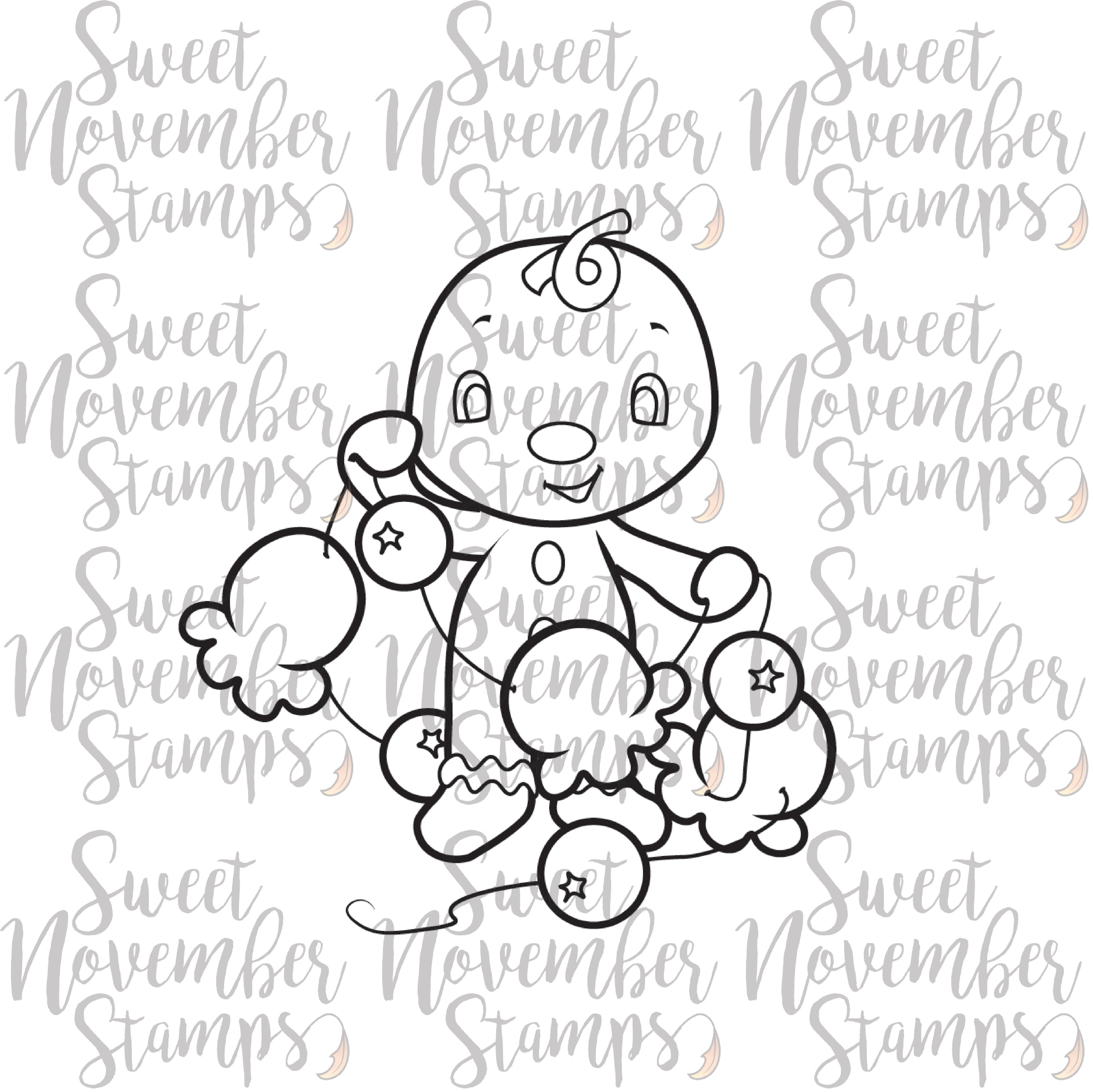 Digital Stamp - Sweet November Vault: Gingy with garland