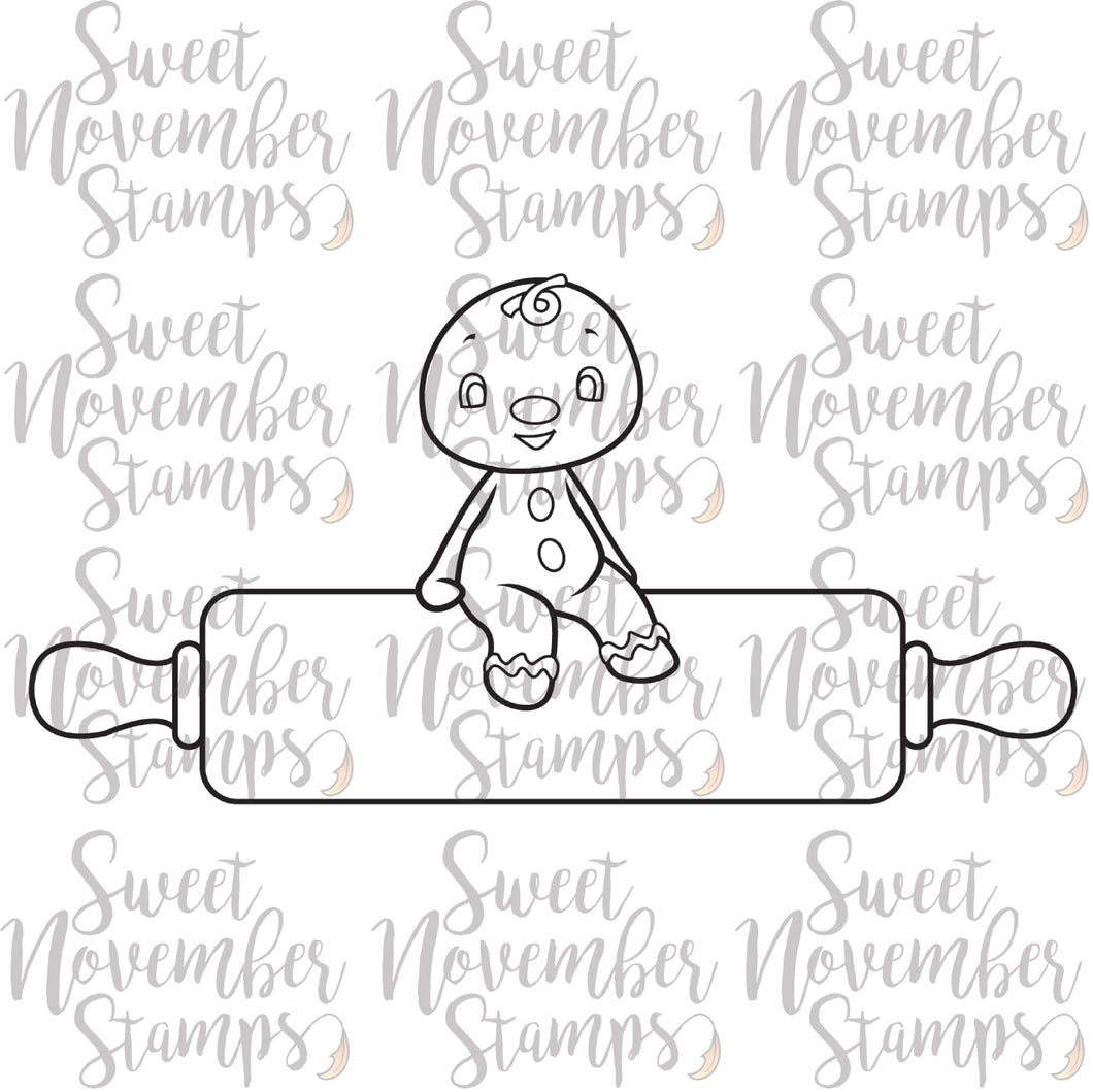 Digital Stamp - Sweet November Vault: Gingy's rolling pin
