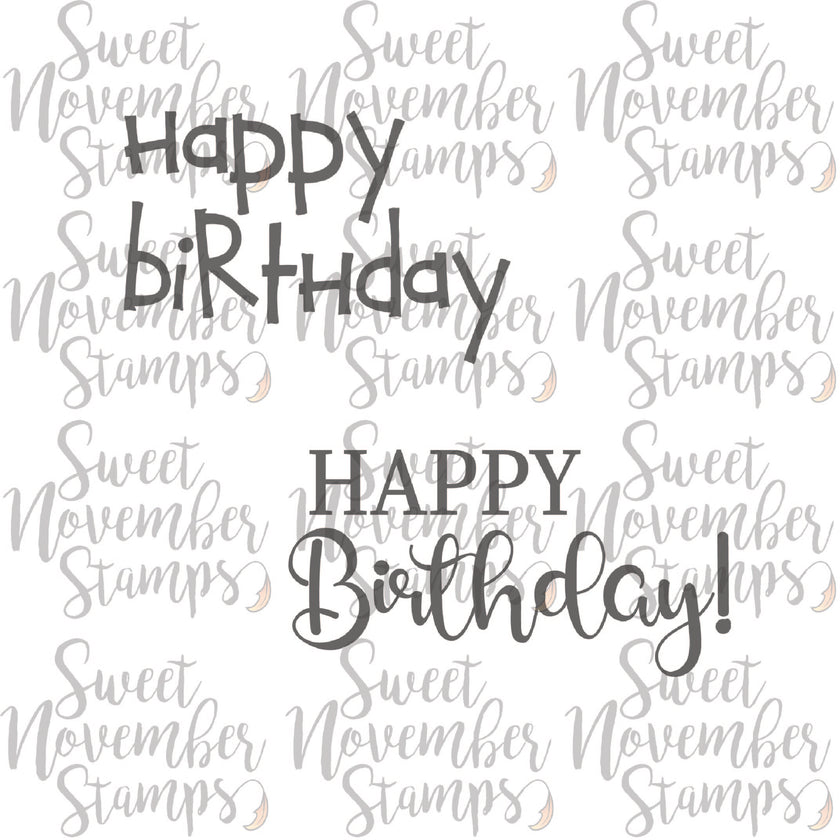 Digital Stamp - Happy Birthday Sentiment Bundle