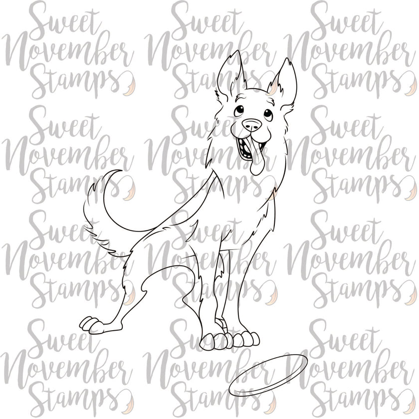 Digital Stamp - Dog Park: Harley the German Shepherd