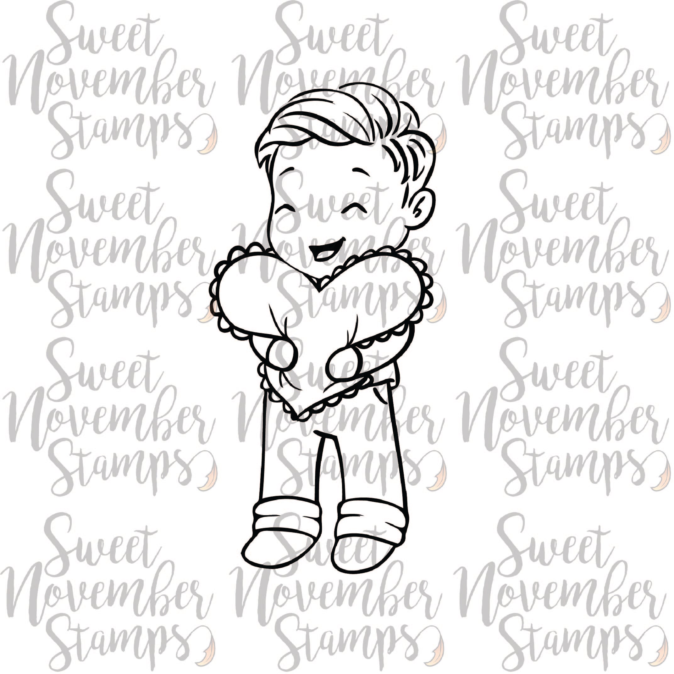 Digital Stamp - My Wee Valentine: Heath with a Heart
